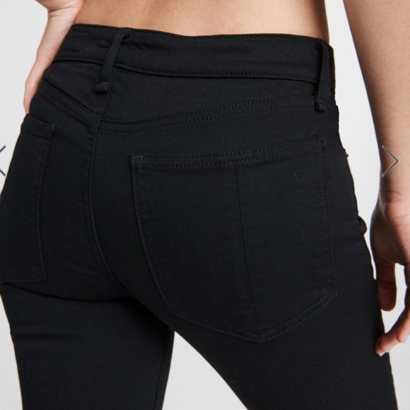 NWT rag & bone Cate mid rise skinny black jeans size 23 - Picture 3 of 12